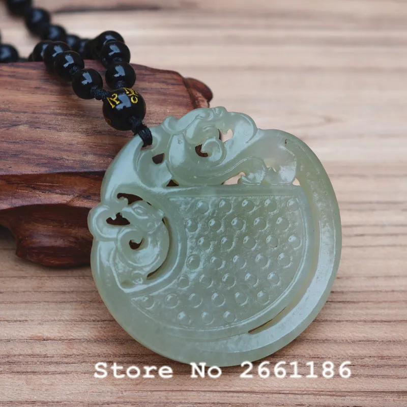 Подвеска из натурального хэтяньского нефрита резная 3d-подвеска ожерелье подарок