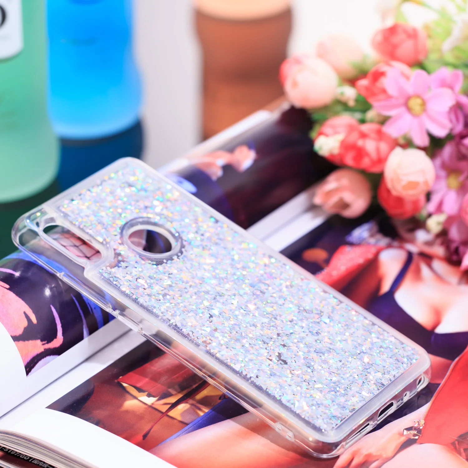 Bling Glitter For coque Xiaomi Redmi Note 5 pro Soft Silicone case Crystal Sequins Quicksand funda cover |