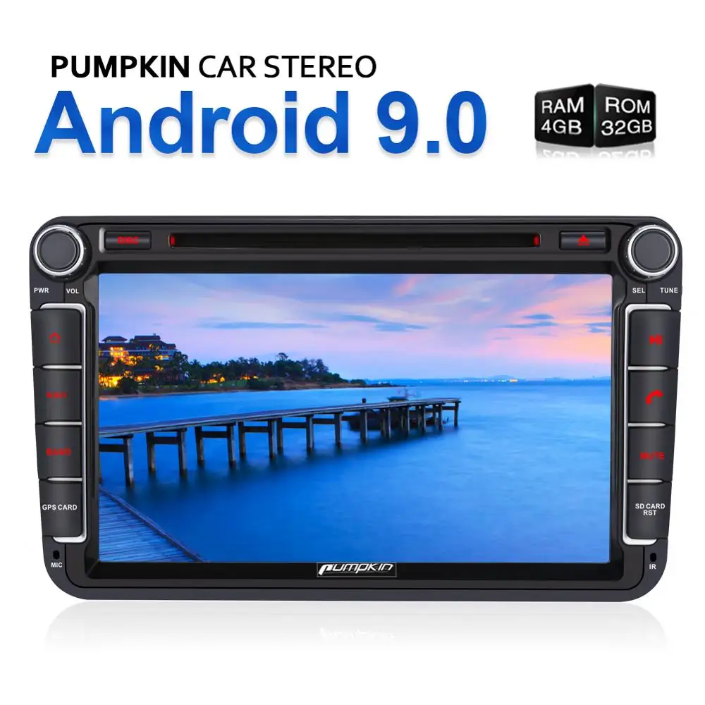 Тыква 2 Din 8 &quotАвтомобильный мультимедийный плеер Android 9 0 GPS Авторадио Стерео для
