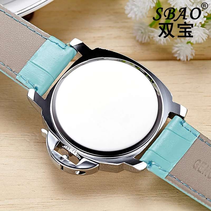 SBAO Марка Красочные Для женщин часы Мода платье в деловом стиле женские кварцевые