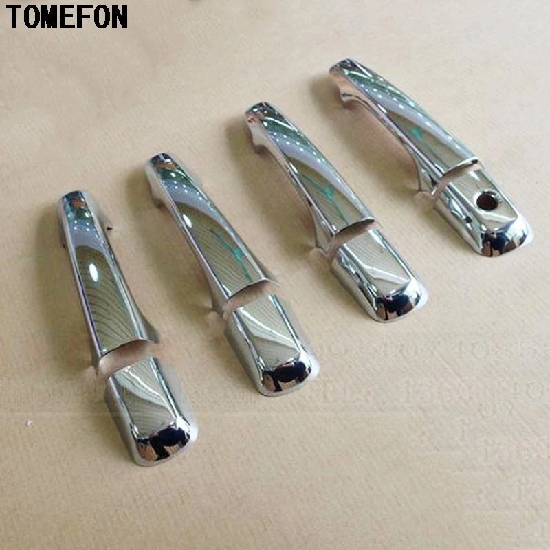 TOMEFON ABS Chrome Side Door Handle Cover Trim One key hole or With Smart Key Hole 8pcs For VOLVO XC60 2014 2015 2016 | Автомобили и