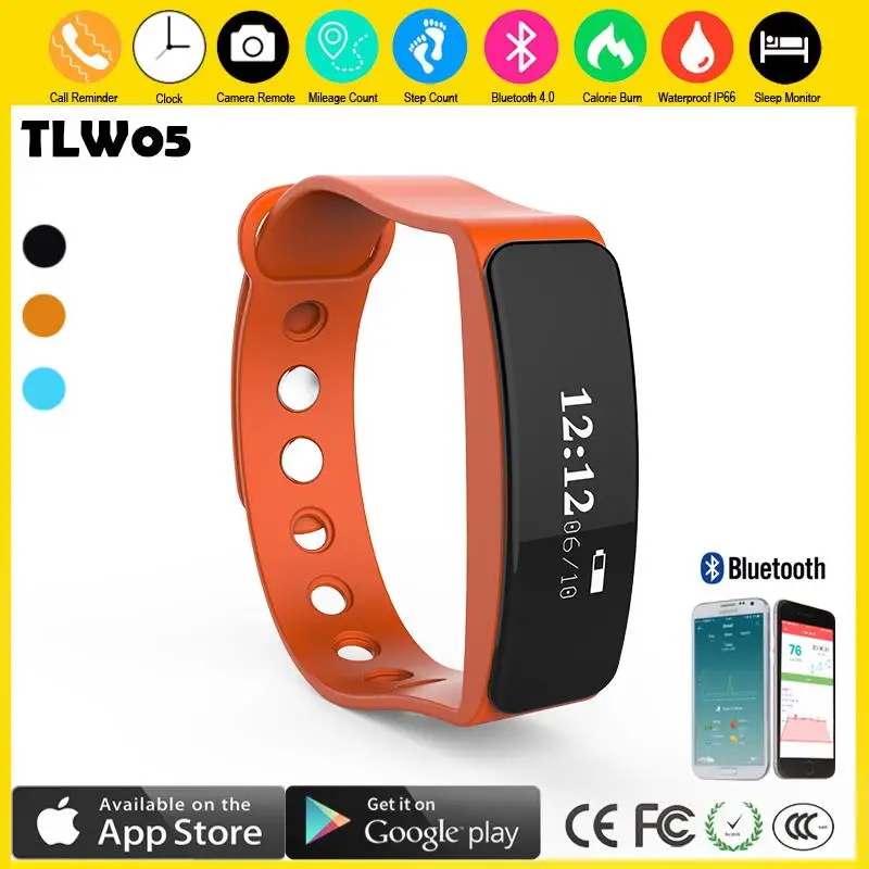 Toleda W05 Smart Band Real-time IP66 Waterproof for Swimming Fitness Tracker Android iOS 0.86" Screen Alarm Clock | Электроника