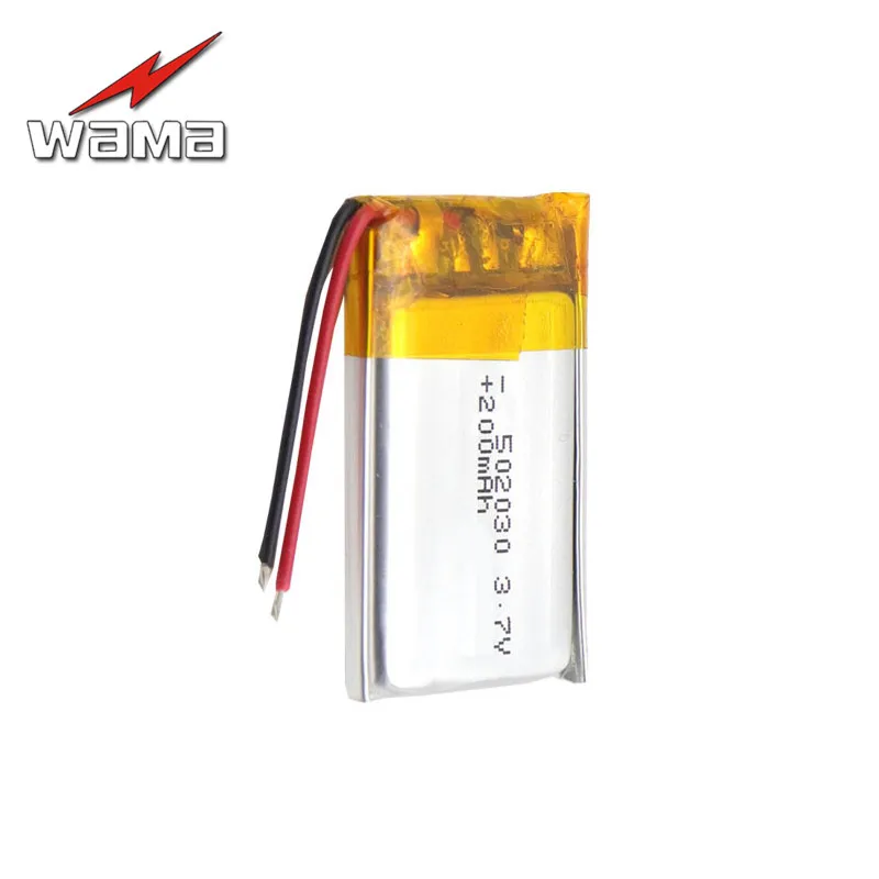 4x Wama 503030 200mAh Li-Polymer защита от перезарядки 3,7 V перезаряжаемые батареи для Bluetooth Смарт Браслет GPS DVR