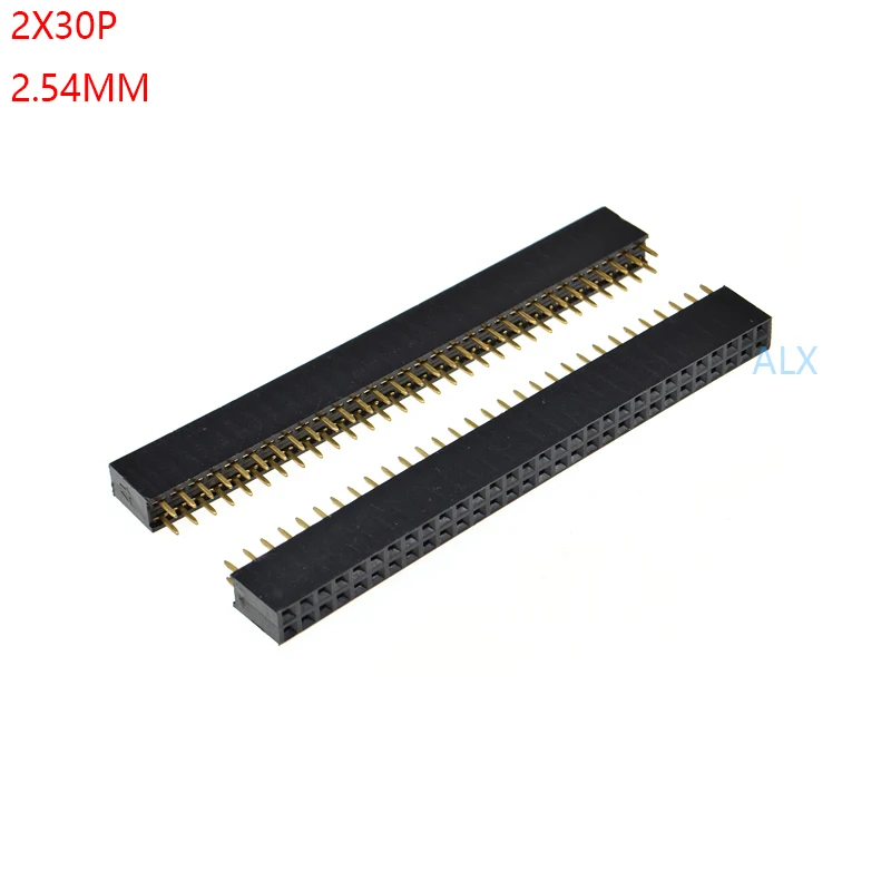 5 шт. 2X30 PIN двойной прямой ряд Женский контактный разъем 2 54 мм для полосы 2*30 30 p