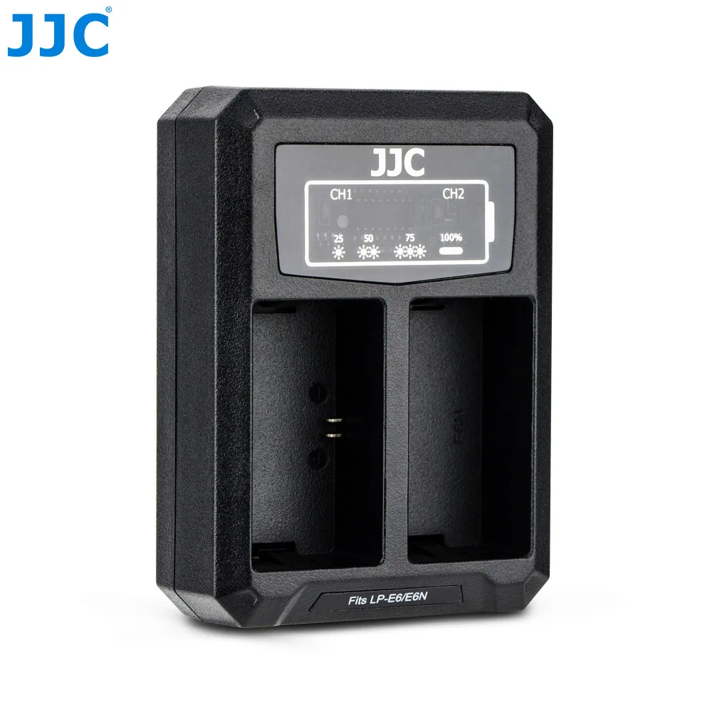 JJC USB двойное зарядное устройство для Canon LP-E6 LP-E6N EOS R 5D Mark IV 5D Mark III батарея для камеры заменяет LC-E6 LC-E6E