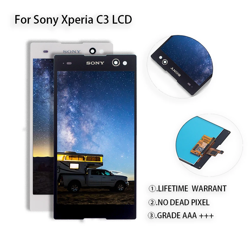 Первоначально для SONY Xperia C3 ЖК дисплей Дисплей Сенсорный экран планшета Ассамблеи