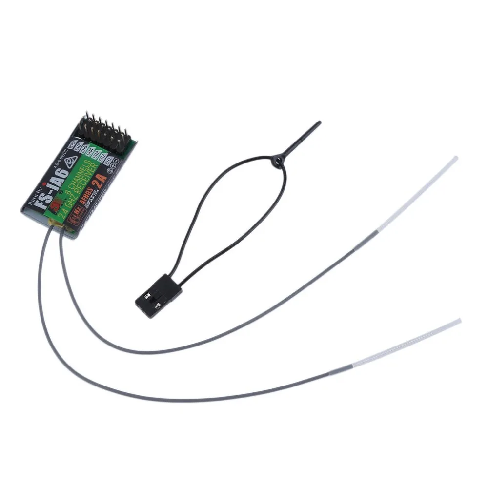 1pcs 2.4G Flysky FS-iA6 6 Channel Remote Control Receiver With Double Antenna Compatible i4 i6 i10 Transmitter | Игрушки и хобби