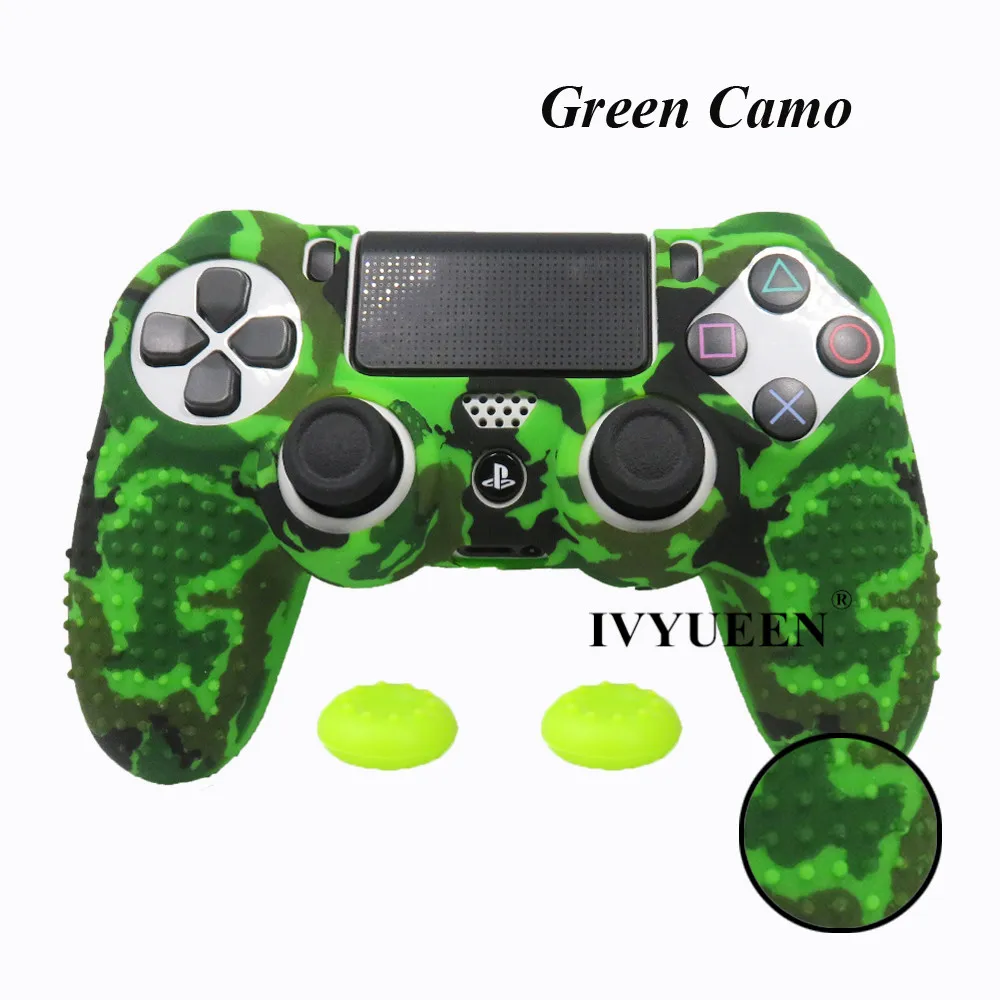 IVYUEEN 25 Colors For PlayStation 4 PS4 Pro Slim Controller Silicone Protective Skin Case Cover Thumb Grip Caps for Dualshock 4