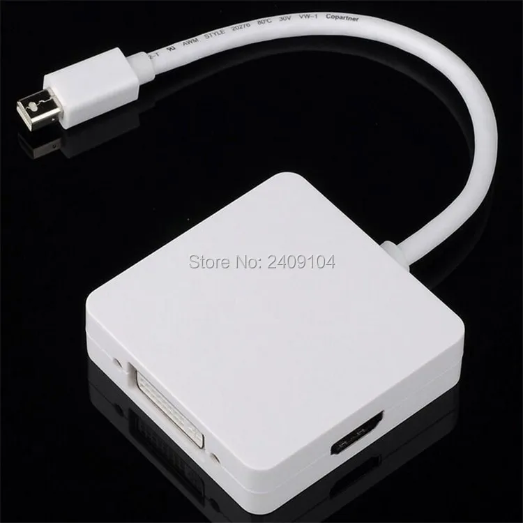 SZAICHGSI 3 в 1 Mini DP DisplayPort для HDMI/DVI/VGA Display Port кабель адаптер Apple MacBook Pro Air mini Для iMac 50