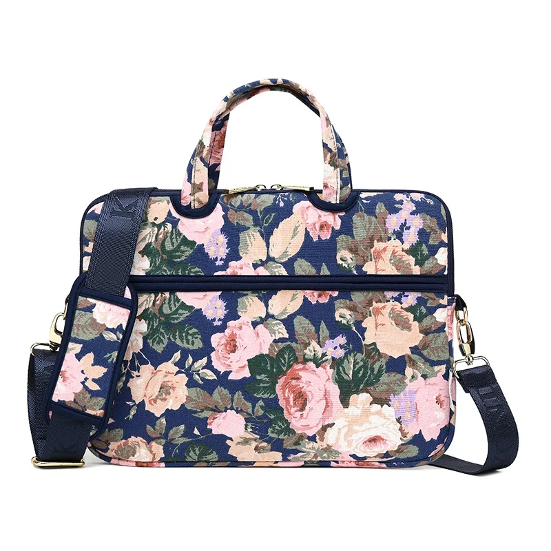 Beige Rose Портативная сумка-мессенджер для ноутбука, сумка на плечо для Macbook lenovo Dell 11 12 13 14 15 дюймов, чехол для компьютера, сумки - Цвет: Beige Rose
