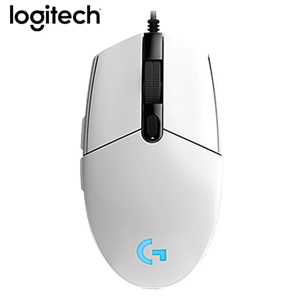 WHITE Оригинальная Проводная оптическая проводная мышь для программирования logitech G102 200-8000 dpi поддержка настольного компьютера/ноутбука windows 10/8/7 - Цвет: WHITE