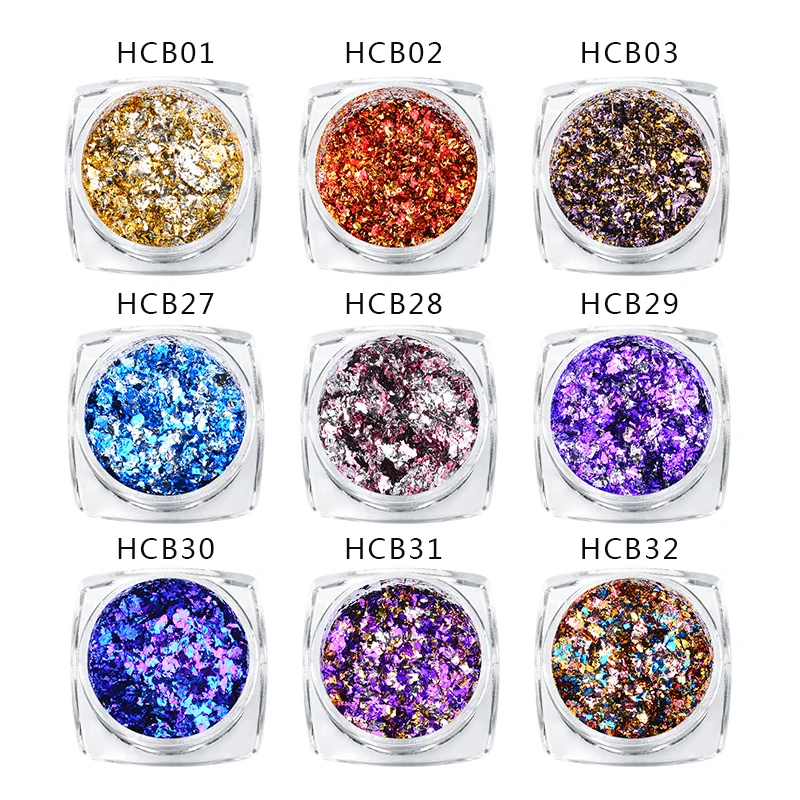 Встретить через волшебное зеркало Хамелеон Блестящий лак для ногтей Пудра с