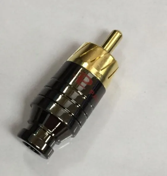 4 шт./2 пары Роскошные пайки RCA разъем динамик аудио выход/Входной адаптер штекер золотые наушники с покрытием разъем