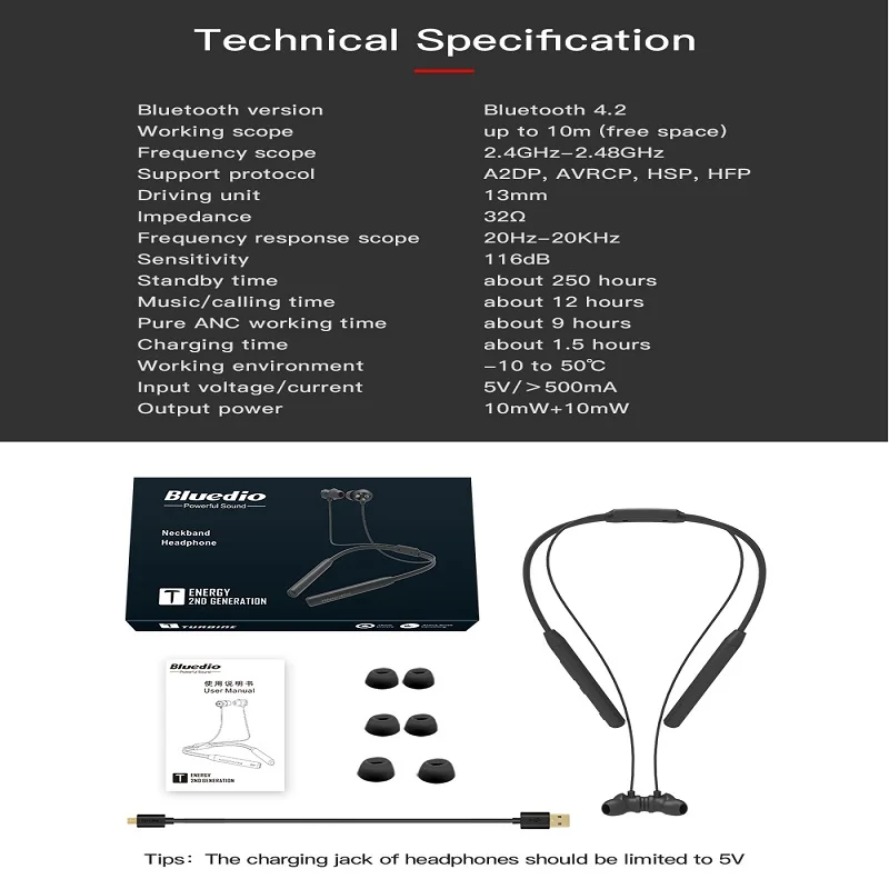 Bluedio TN2 Bluetooth наушники мини Активный Шум шумоподавления стерео звук спортивные