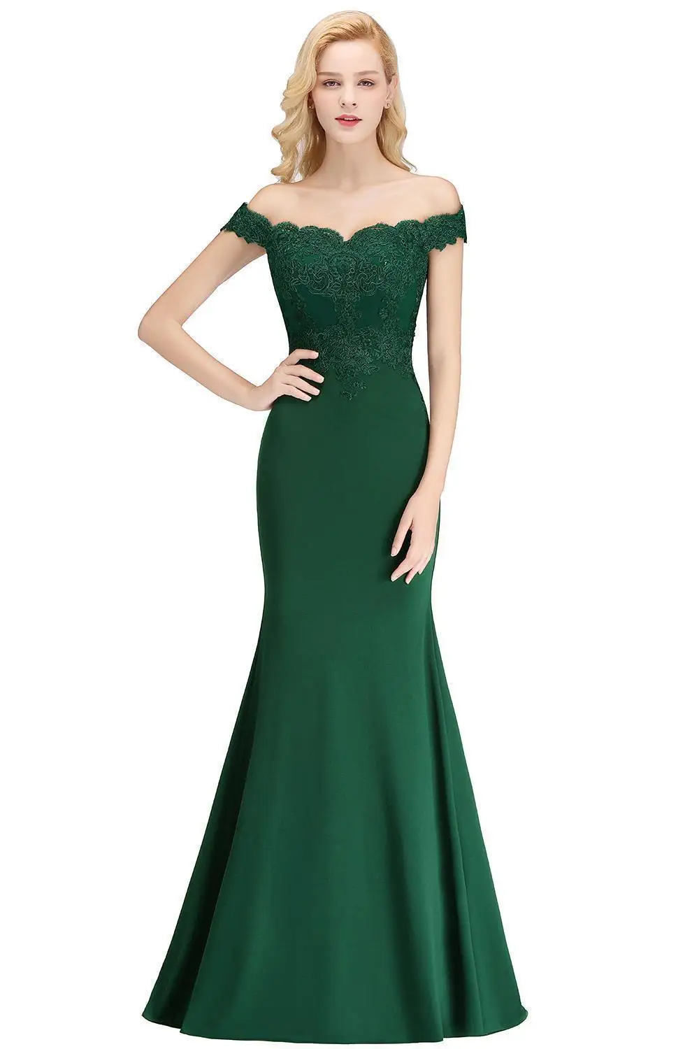 Robe de soiree/бордовое зеленое кружевное вечернее платье с открытыми плечами длинное