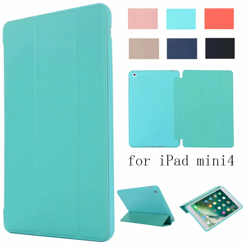 Чехол для Apple iPad mini 4 7 9 дюйма ТПУ силиконовый чехол супер тонкий флип Стенд