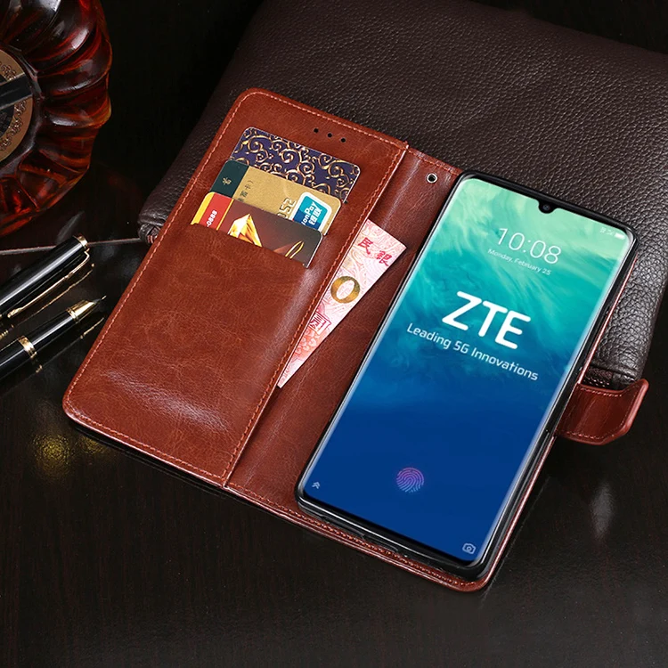 Для Zte Axon 10 Pro A2020 Чехол кожаный флип Магнитный чехол кошелек для телефона