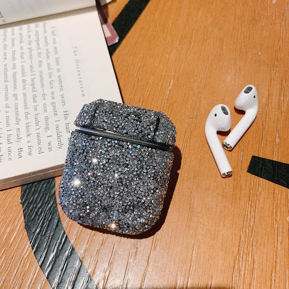 Блестящие стразы чехол для Apple Airpods 1 2 Bluetooth беспроводные наушники Роскошный чехол для девочек для Airpods 1 2 Чехол для зарядки чехол
