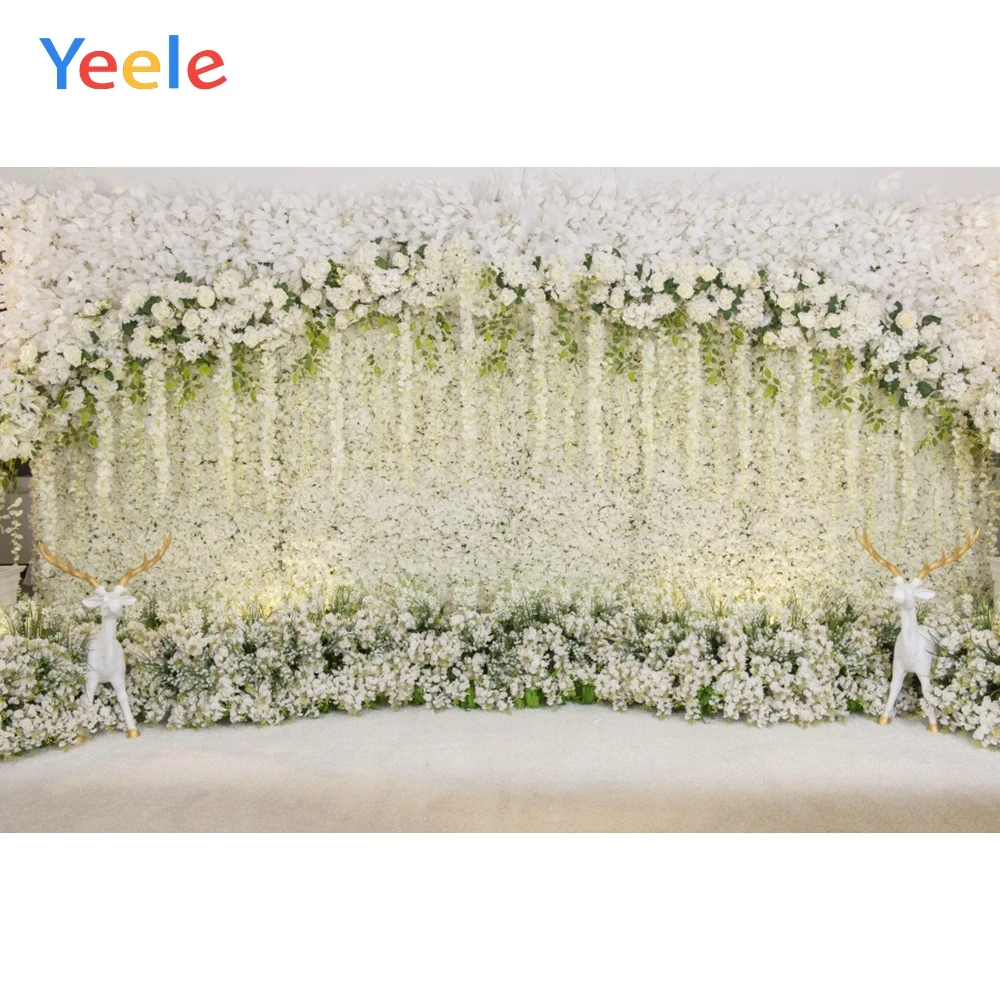 Фоны для фотосъемки Yeele свадебная церемония цветок стена Elks домашняя красота