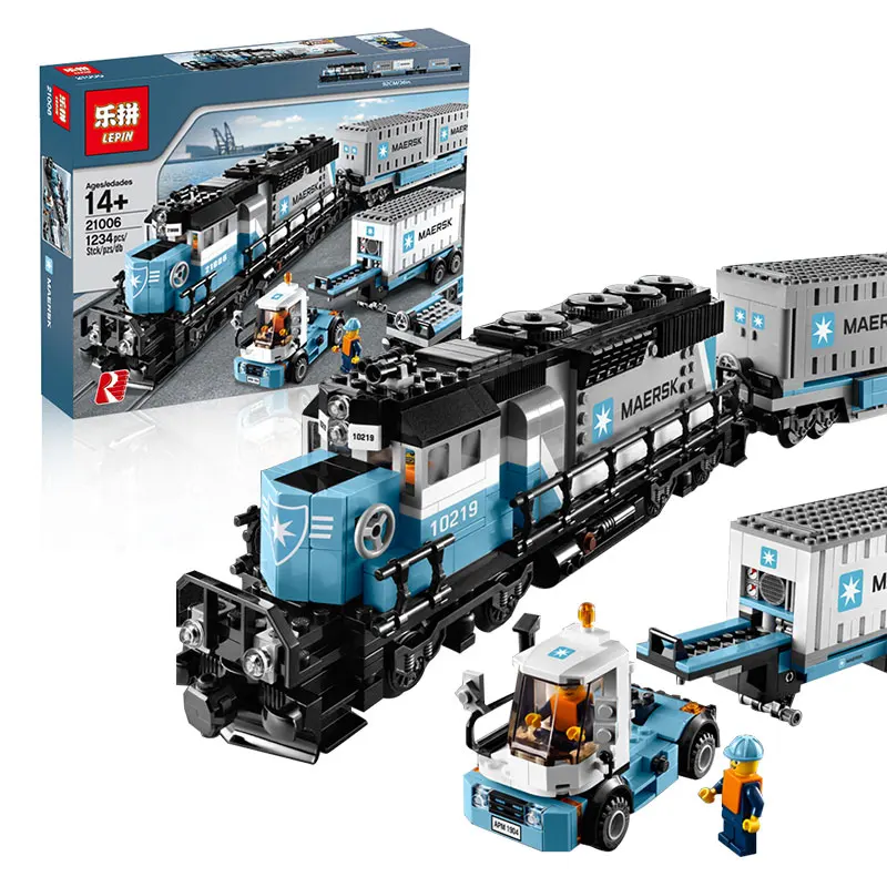 1234 шт креативные технологии серии поезд maersk Legoings Строительные блоки Набор