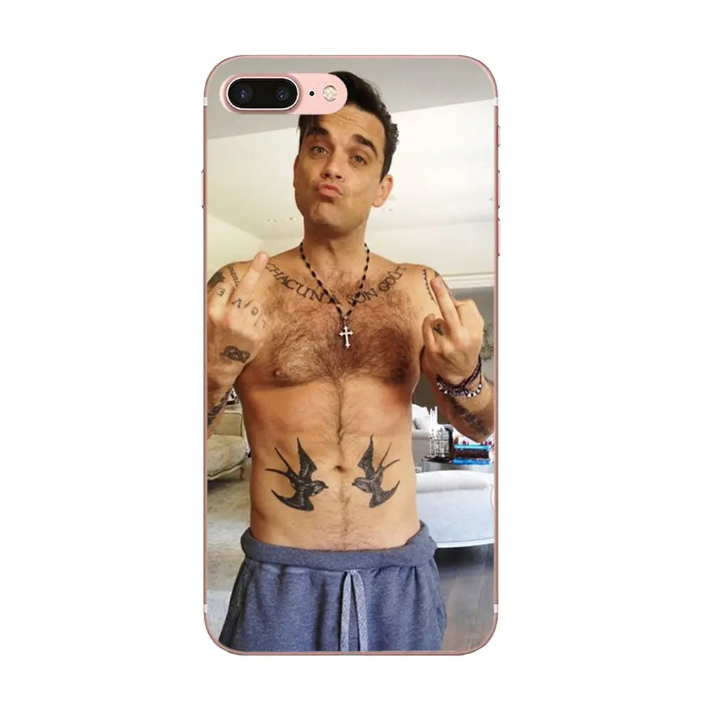 Uk Singer Star Robbie Williams Мягкий ТПУ топ продаж для Apple iPhone 4 4S 5 5C 5S SE 6 6S 7 8 Plus X XS Max