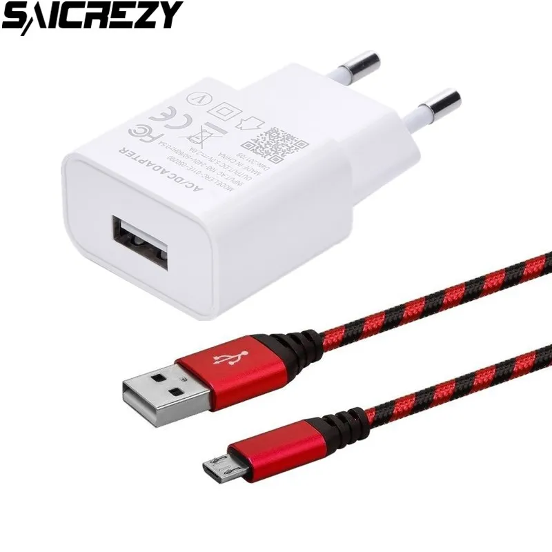 Дорожное зарядное устройство настенный адаптер + зарядный кабель Micro USB для Nokia Lumia