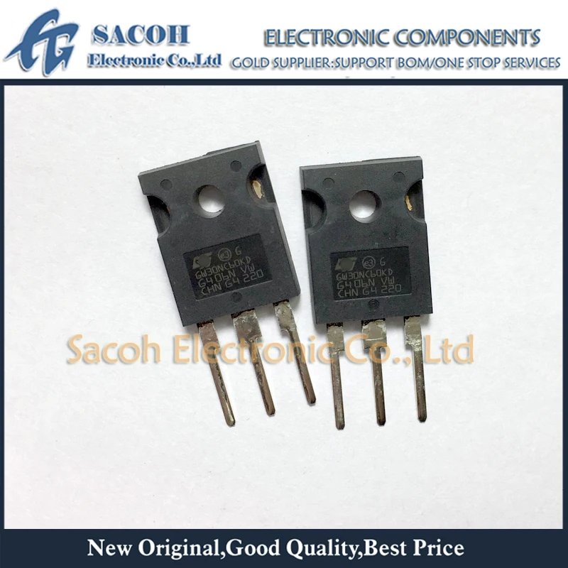 

New Original 10PCS/Lot STGW30NC60KD GW30NC60KD STGW30NC60WD STGW30NC60VD GW30NC60VD TO-247 30A 600V Short circuit rugged IGBT