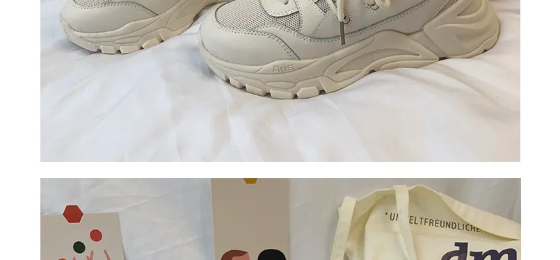 Women Chunky Sneakers Fashion Women Platform Shoes Lace Up Pink Vulcanize Shoes Womens Female Trainers Big sneake SZ8X8