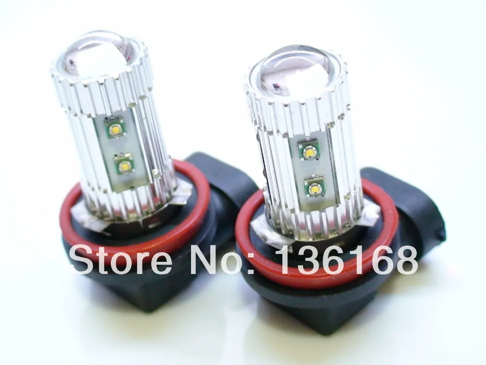Бесплатная доставка 2 предмета белый 50 Вт H11 H8 H9 10x Cree XP E чипы светодиодный