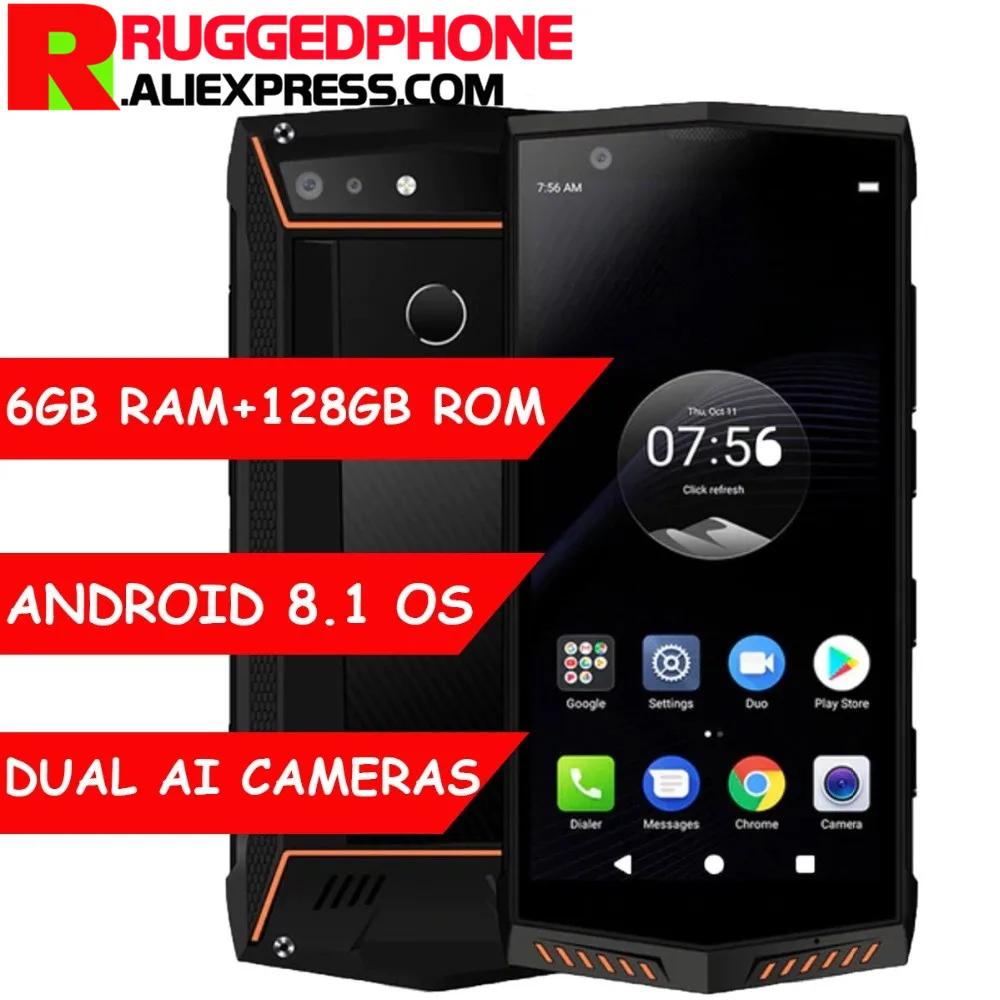 POPTEL P60 мобильный телефон с функцией распознавания лица Android 8 1 6 ГБ + 128 5 7 дюйма