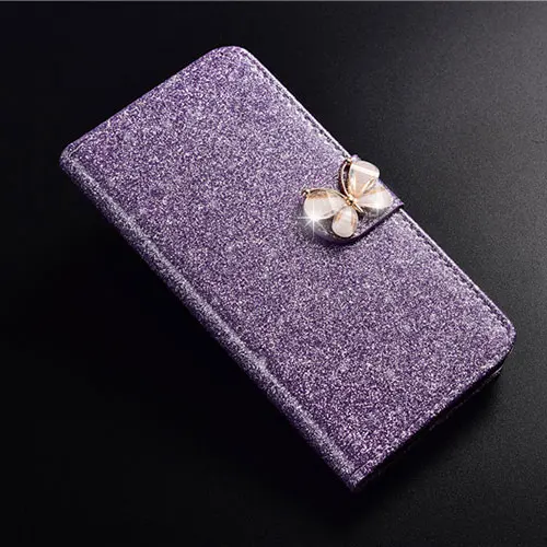 Purple butterfly Чехол для Meizu U10 U20 pro 7 M5s M6S M6 M6T M6S Примечание роскошный модный, с украшениями в виде бриллиантов блеск Флип кожаный кожух, чехол для мобильного телефона - Цвет: Purple butterfly