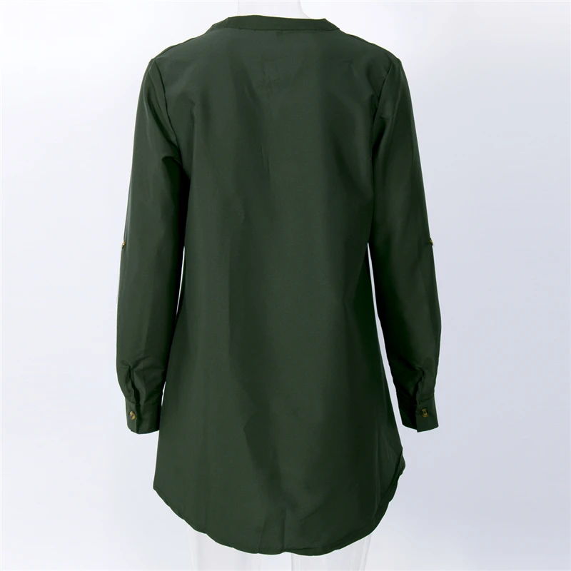 Женская блузка с длинным рукавом размеры 2XL осень 2017|Рубашки| |