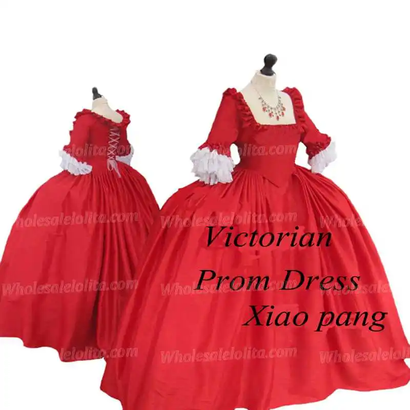 Фото Красное платье Марии Антуанетты королевское театральное викторианской эпохи