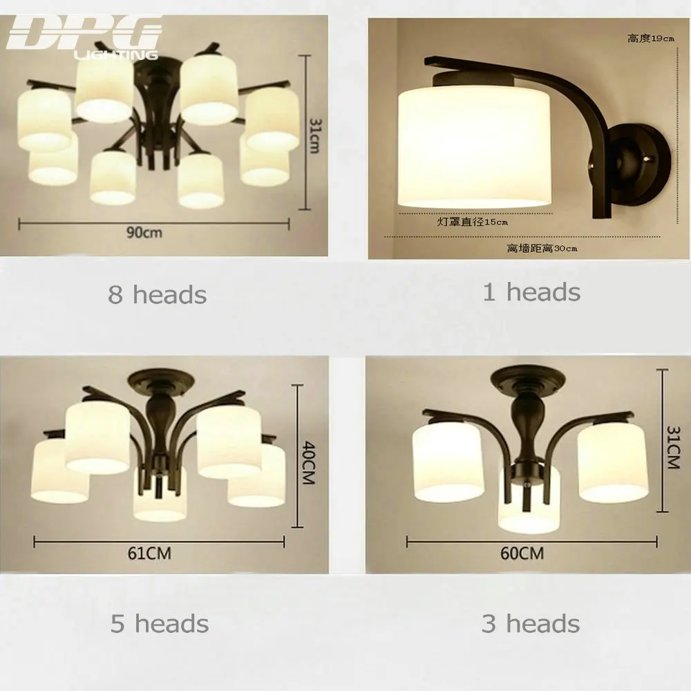 Современные потолочные светильники из белого матового стекла светодиодная