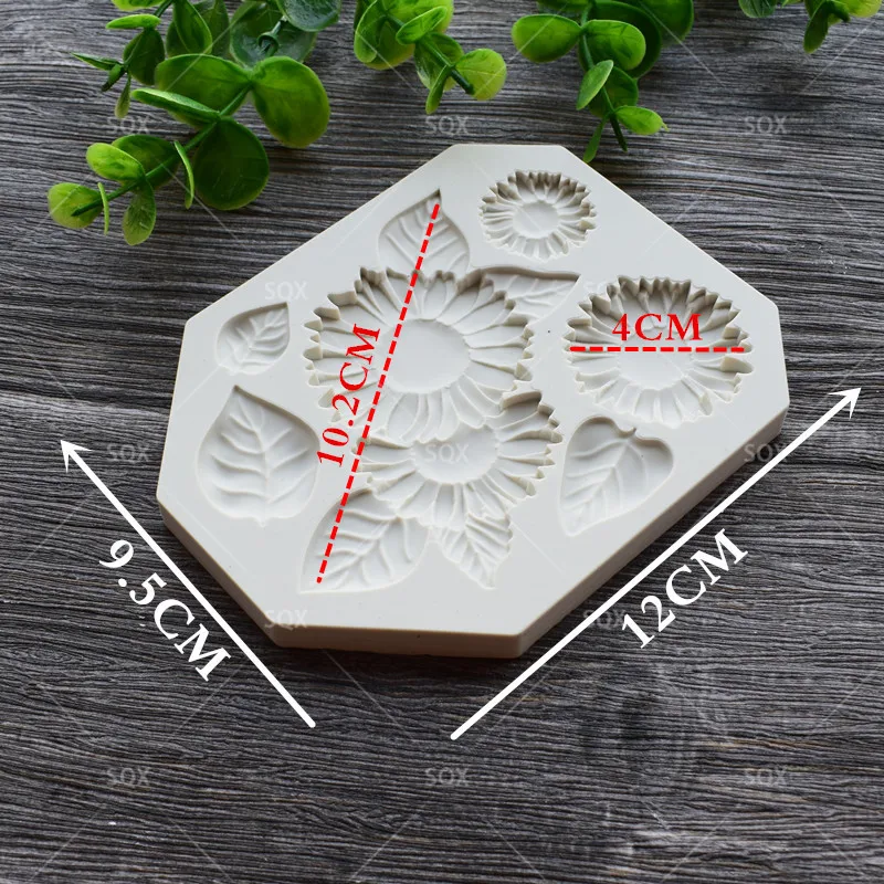 3D силиконовая форма для торта в форме подсолнуха сделай сам формы помадки