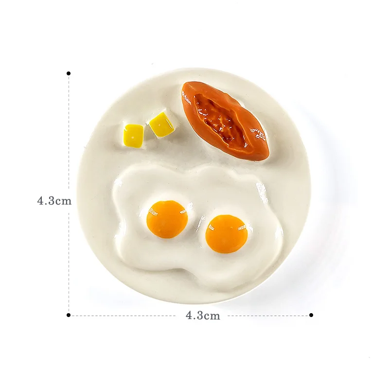 Fried Egg Искусственный завтрак хлеб яйцо пицца фигурка ролевых игр Еда Кухня игрушка кукольный домик DIY аксессуары подарок для ребенка - Цвет: Fried Egg