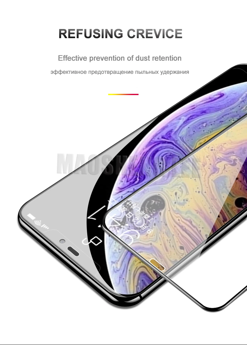 Новинка 9D закаленное стекло полное покрытие для iPhone X XS Max XR защита экрана анти Blu