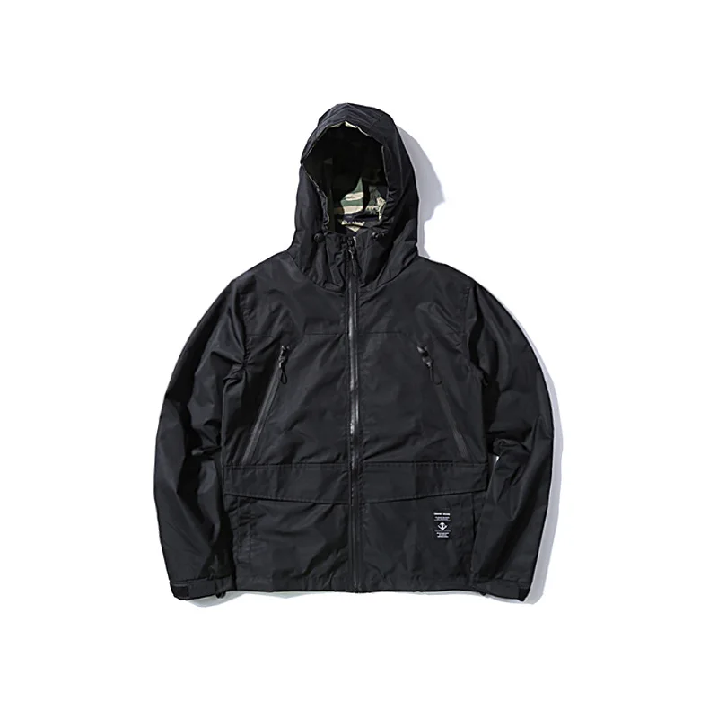 Мужская Повседневная ветровка с капюшоном куртки камуфляжные на молнии мужская