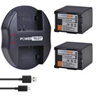 2 шт., аккумулятор 2900 мАч для Canon VIXIA GX10 HFS30 HF20 HG20 G30 G40 XA20 XA25 HFM300