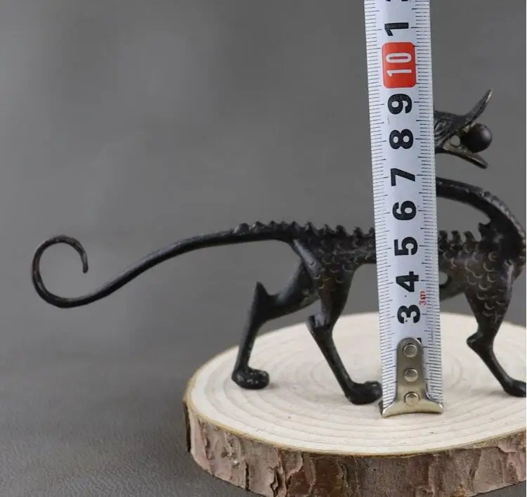 Коллекционные предметы ручной работы старая Медная Статуя Дракона|Статуи и