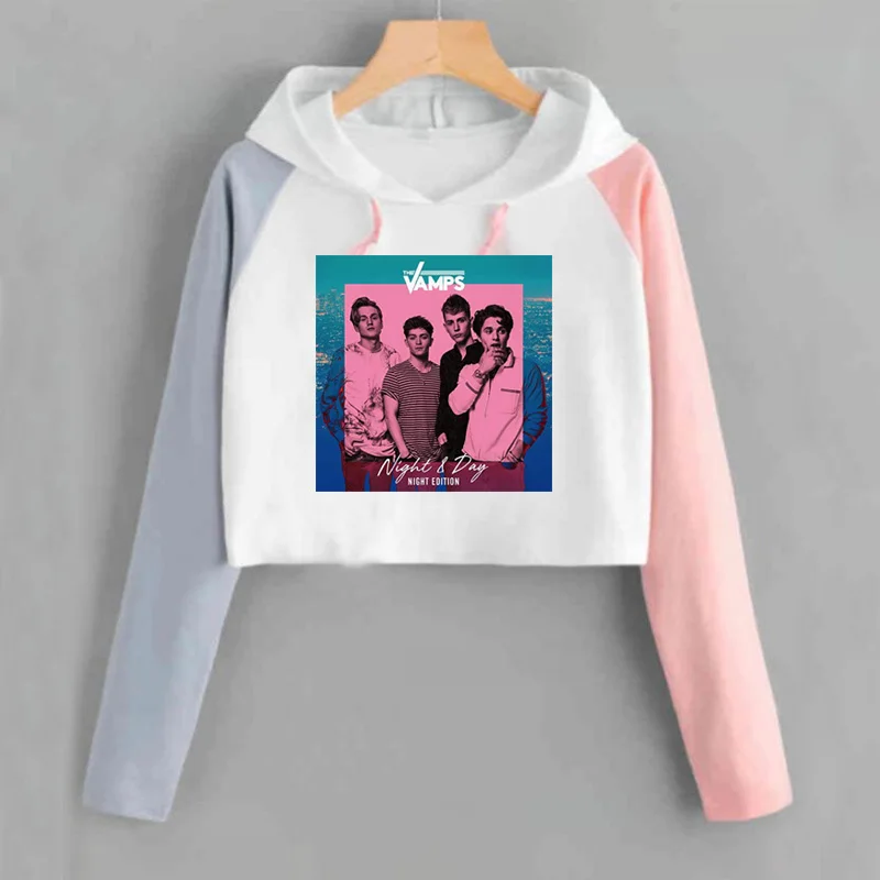 Женская укороченная Толстовка с длинным рукавом в стиле хип хоп|Женские