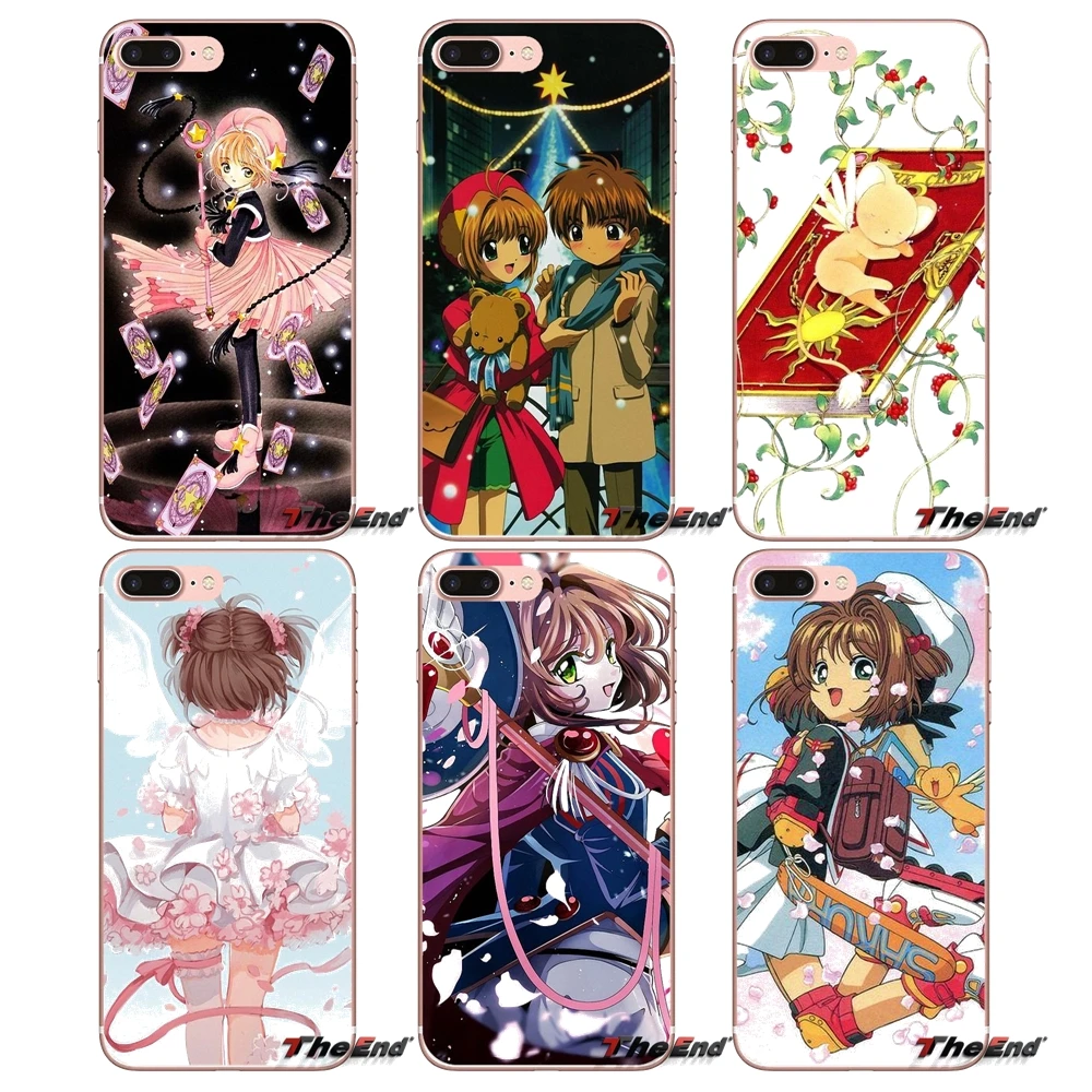 Cartoon Anime Cardcaptor Sakura Art Covers For Samsung Galaxy S2 S3 S4 S5 MINI S6 S7 edge S8 S9 Plus Note 2 3 4 5 8 Coque Fundas | Мобильные