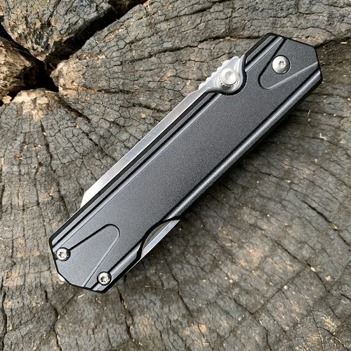 Black Sanrenmu 7117 карманный складной нож 12C27 из нержавеющей стали карманный EDC выживания на открытом воздухе кемпинга лайнер многофункциональный инструмент пилы нож - Цвет: Black