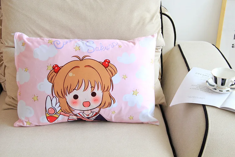 D Чехол для подушки Sakura Kero с рисунком животных, мягкий плюшевый чехол для подушек в общежитии, студенческий Одноместный чехол, мультяшная креативная Мягкая кукла - Цвет: D