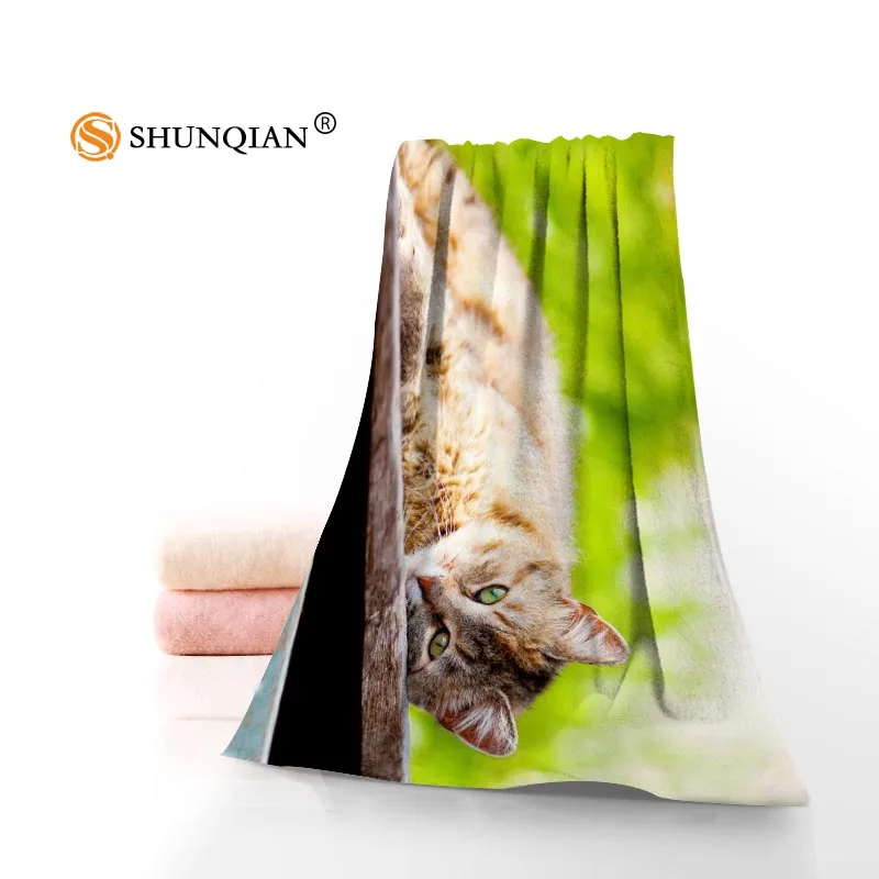 Микрофибра Полотенца s изготовленные на заказ с кошачьей мордочкой