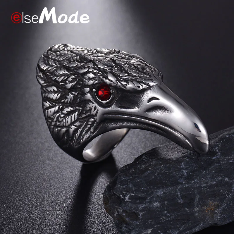 Кольцо ELSEMODE мужское с крупными головами Орлов свадебное Ювелирное Украшение