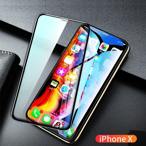ROCK полное защитное закаленное стекло для iPhone X Xs Max 9H Защитное стекло для экрана для iPhone Xsmax пленка закругленные края покрытие стекло - Цвет: For iPhone X