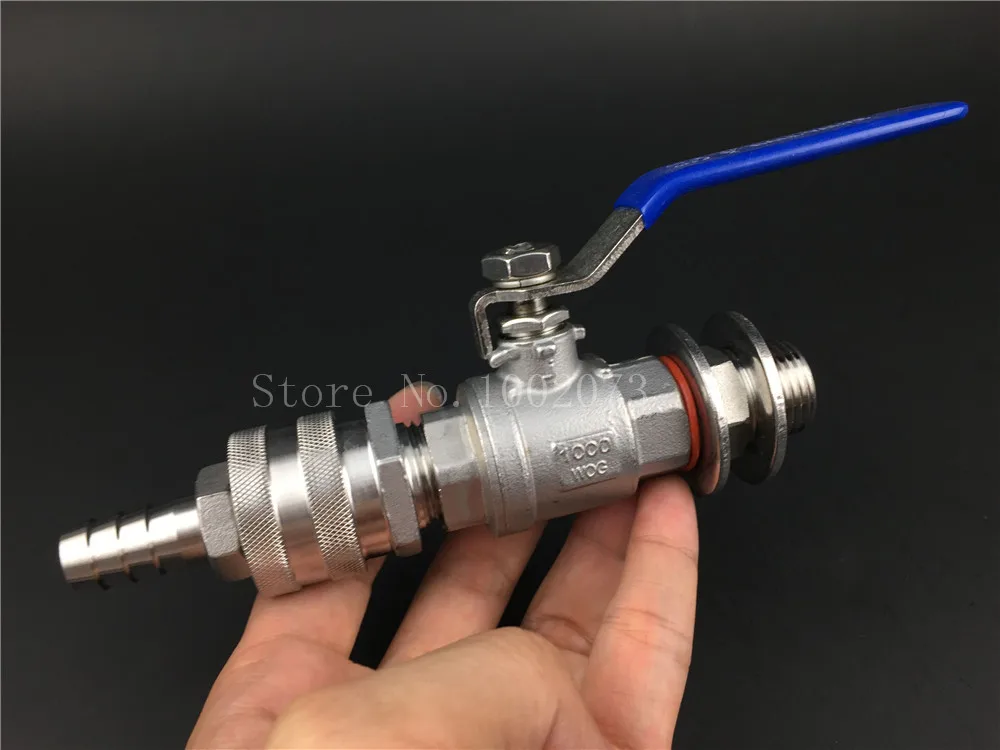 Бесплатная доставка! Шаровой кран из нержавеющей стали BSP 1/2 с зазубриной 304 дюйма