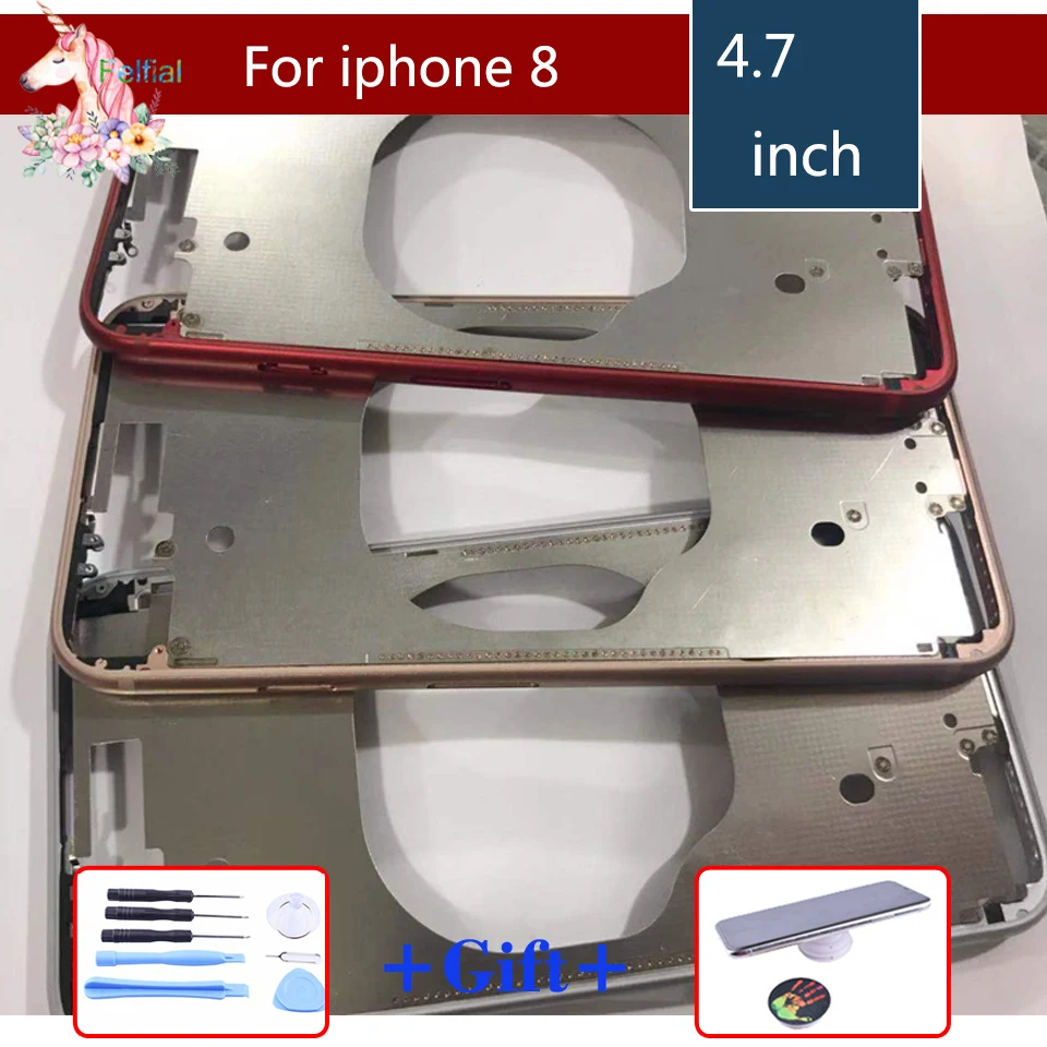 Оригинальная новая передняя рамка для iphone 8 8G Plus задняя средняя с боковыми