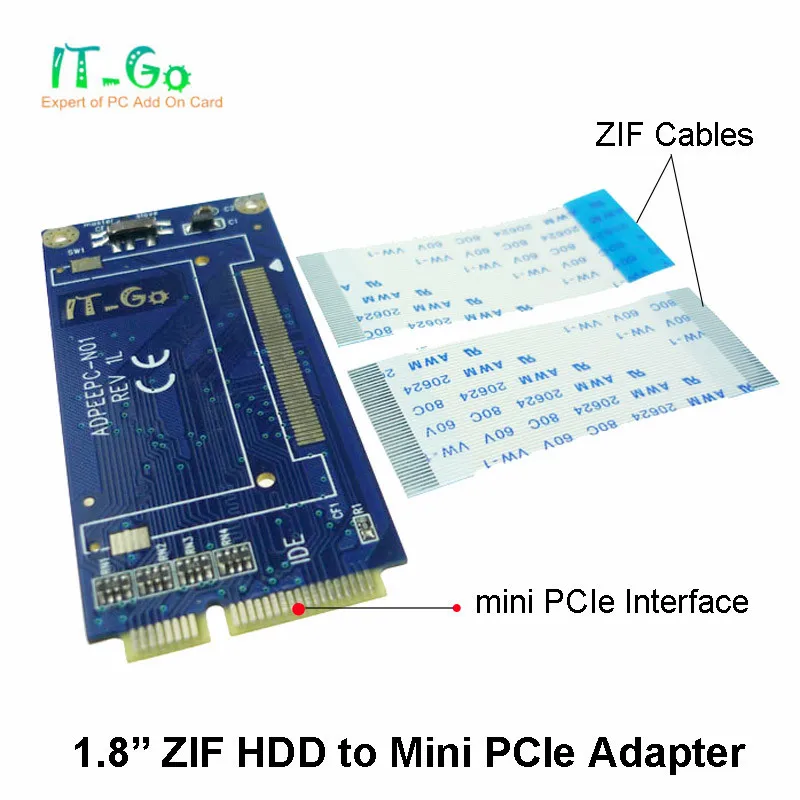 ZIF LIF 1 8 &quotв Mini PCIe (на основе режима IDE) адаптер Min PCI e в IDE HDD конвертер|Платы